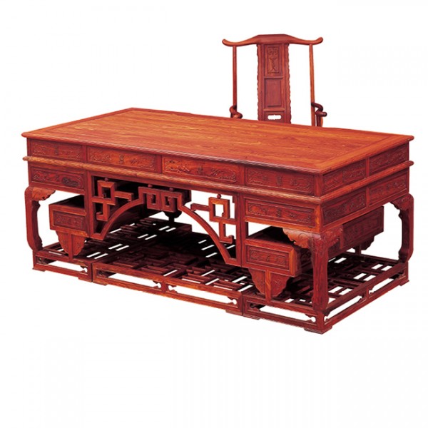 彎腳大班臺(tái)/中山裝修設(shè)計(jì)/江門家裝/江門家庭裝修/江門裝修/新會(huì)紅木家具廠/中式定制/烏金家具廠